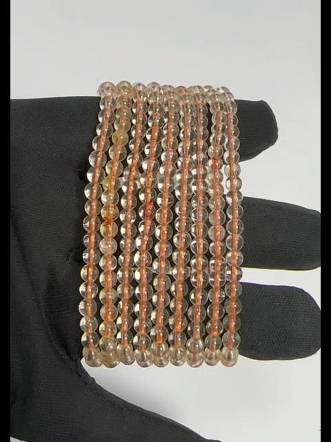 Bracelet Citrine naturelle A perles 4mm