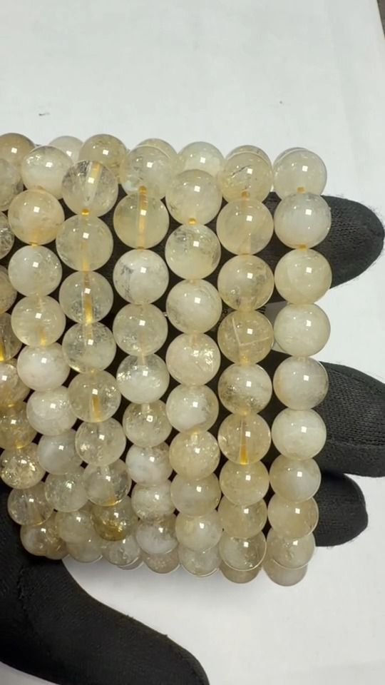 Bracelet Citrine Naturelle AB Perles 8-9mm