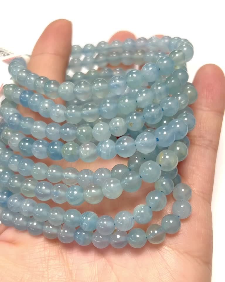 Bracelet Calcite Bleue AAA perles 6mm