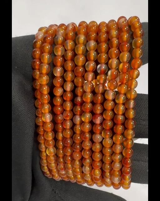 Bracelet Cornaline A perles 4mm