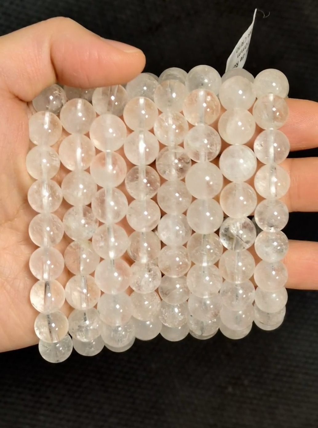 Bracelet Cristal de Roche perles 10mm