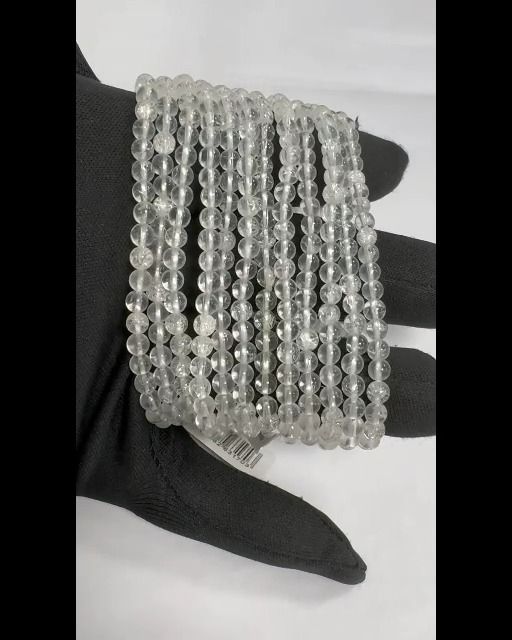 Bracelet Cristal de Roche Crack A perles 4mm