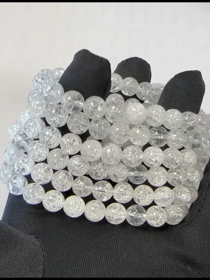 Bracelet Cristal de Roche Crack A perles 8mm