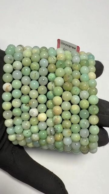 Bracelet Chrysoprase AA perles 6-7mm