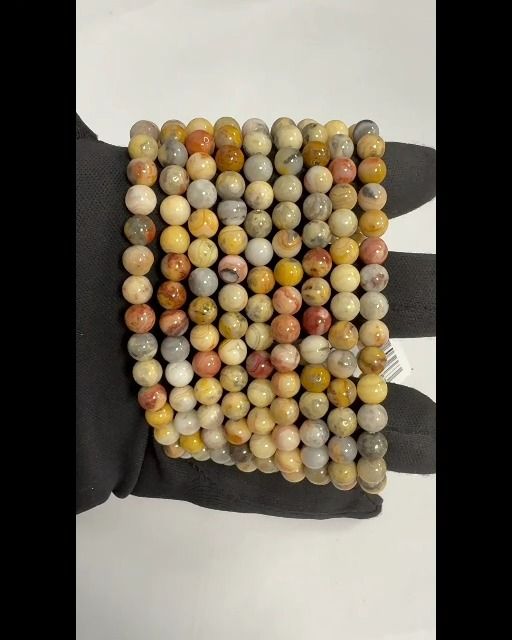 Bracelet Agate Crazy Lace perles 6mm