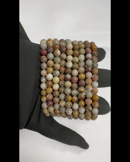 Bracelet Agate Crazy Lace Rouge A perles 6mm