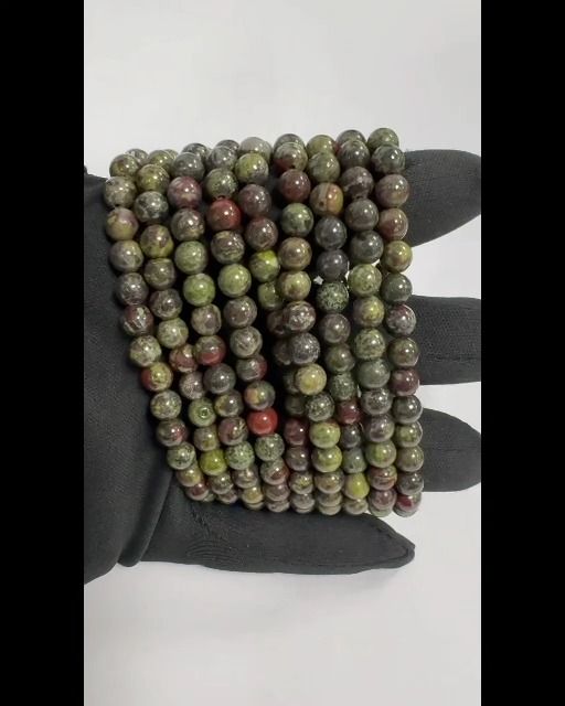 Bracelet Jaspe Sang de Dragon A perles 6-7mm