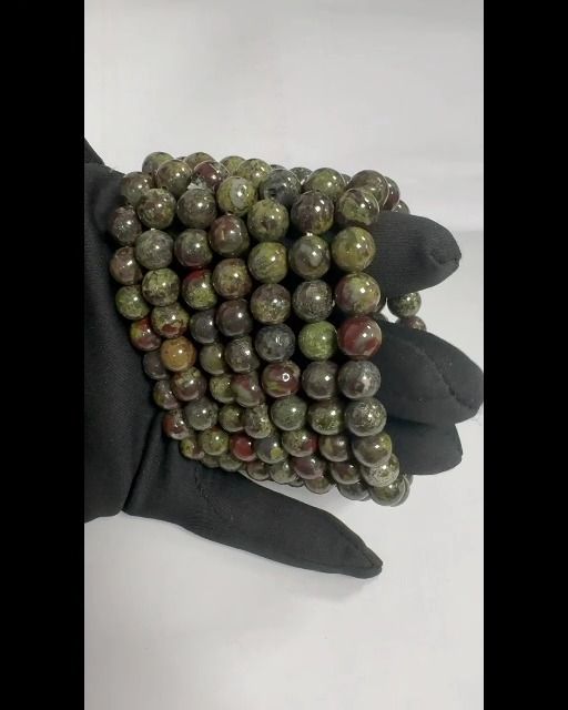 Bracelet Jaspe Sang de Dragon A perles 8-9mm