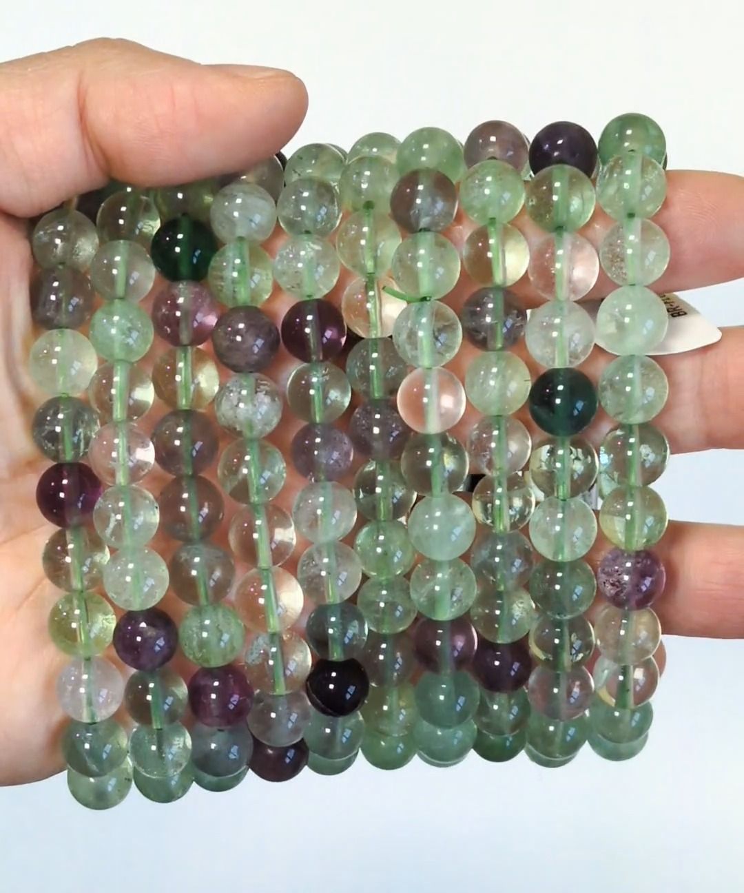 Bracelet Fluorite multicolore A perles 8mm