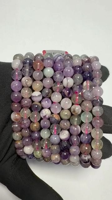 Bracelet Fluorite multicolore AA perles 6.5-7.5mm
