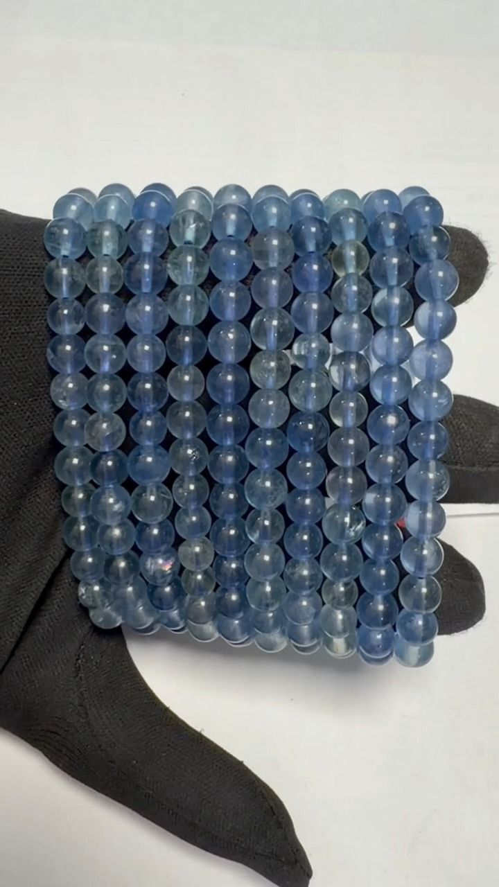 Bracelet Fluorite Bleue AA perles 6-7mm