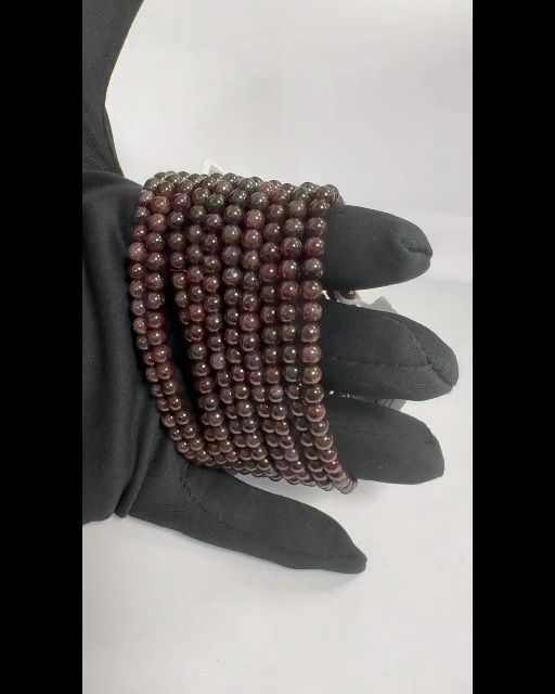 Bracelet Grenat Rouge A perles 4mm