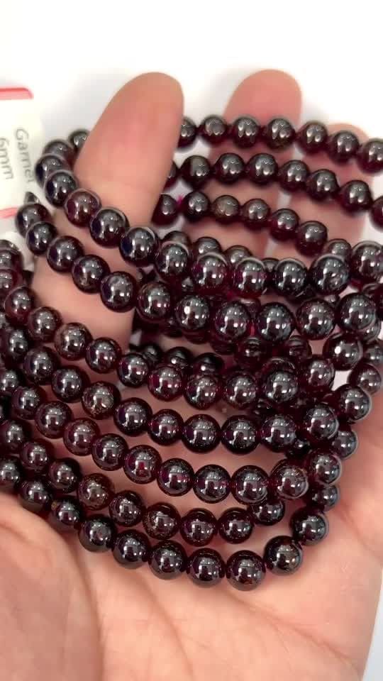 Bracelet Grenat Rouge AA perles 5-6mm