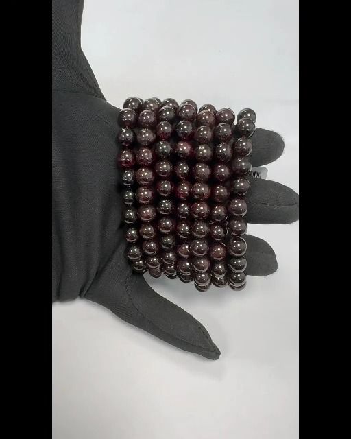 Bracelet Grenat Rouge AA perles 8-9mm