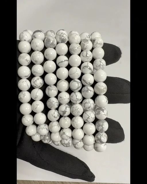 Bracelet Howlite A perles 8mm
