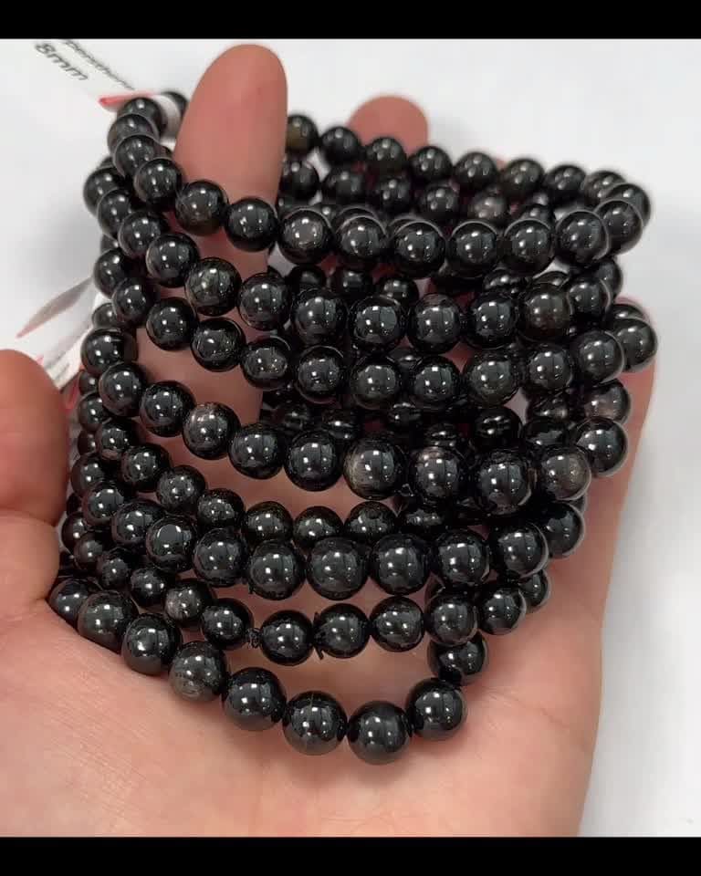 Bracelet Hypersthene AA perles 8-9mm