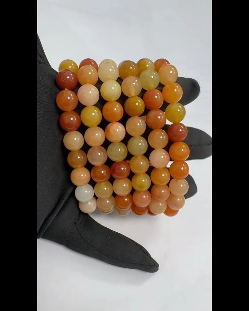 Bracelet Jade multicolore perles 10mm