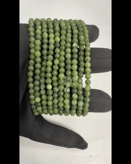 Bracelet Jade Nephrite A perles 4mm