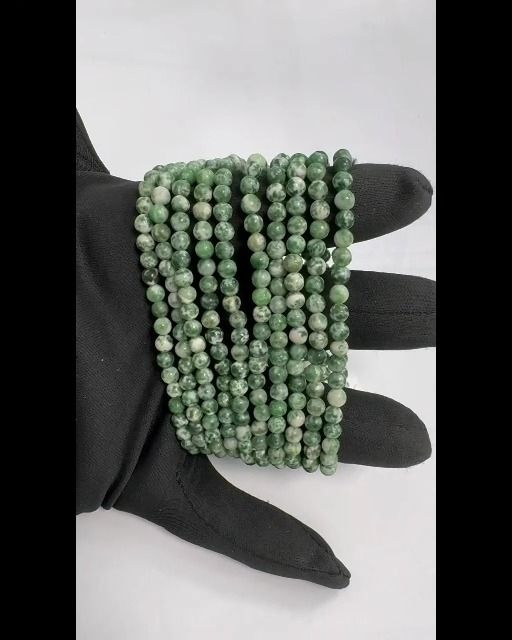 Bracelet jade verte perles 4mm