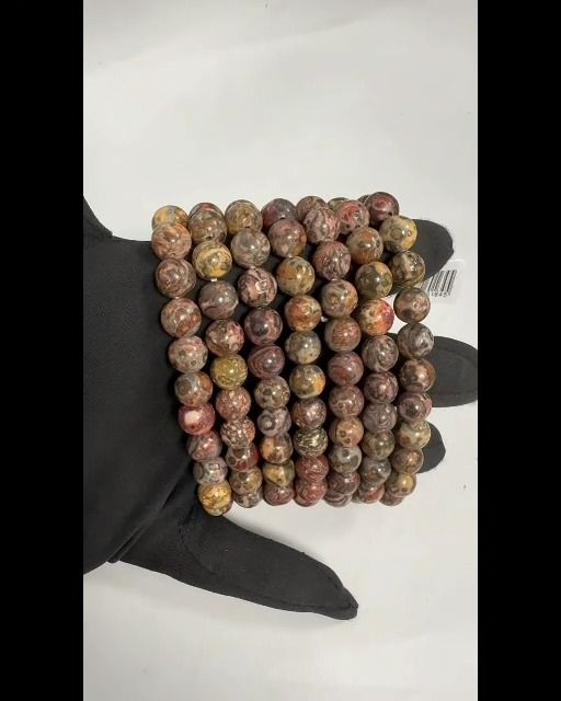 Bracelet Jaspe Orbiculaire Léopard 8-9mm