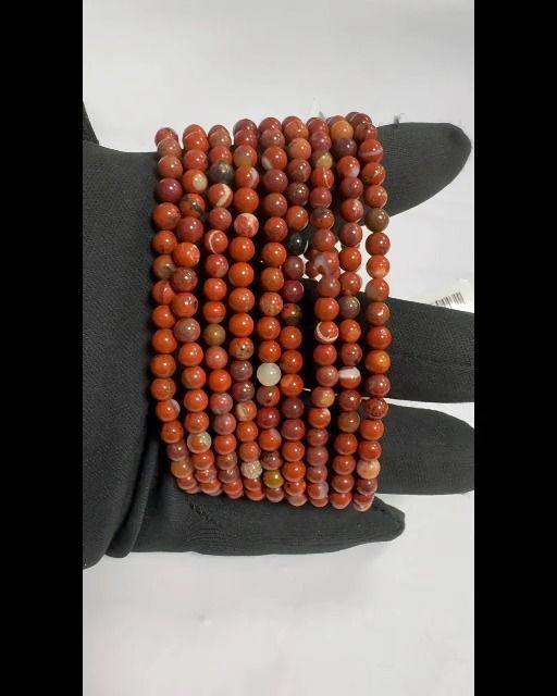 Bracelet Jaspe Rouge perles 4mm