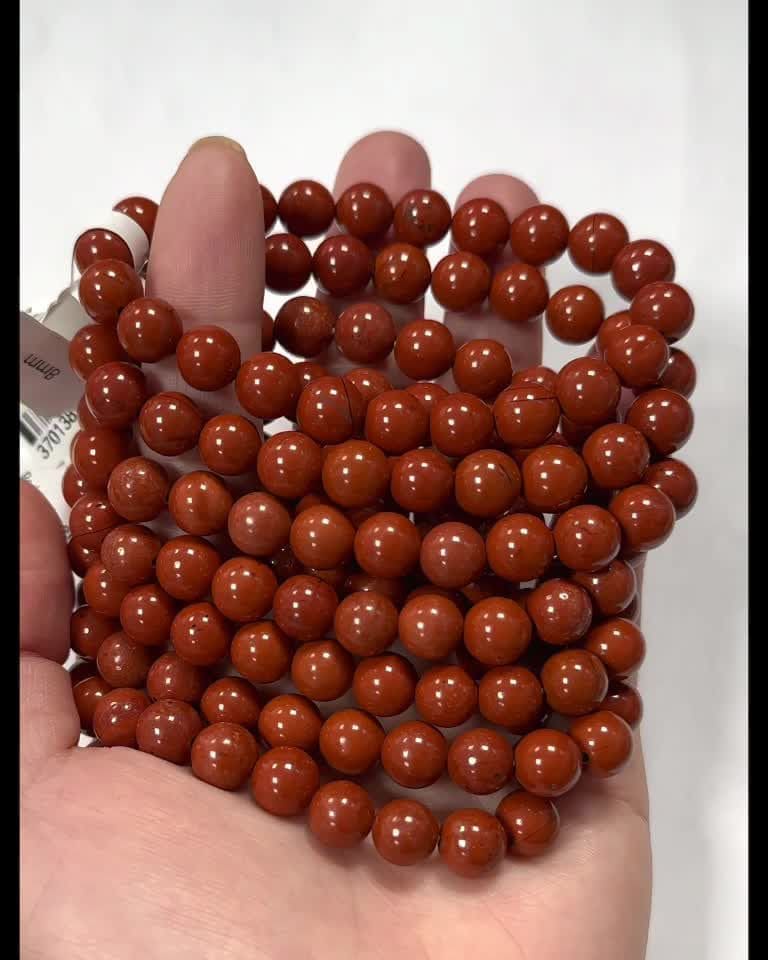 Bracelet Jaspe Rouge A perles 8mm