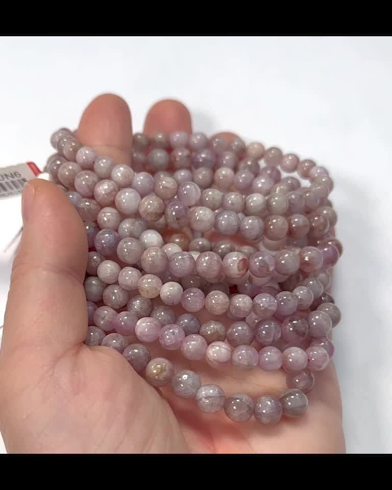 Bracelet Kunzite AB perles 5.5-6.5mm