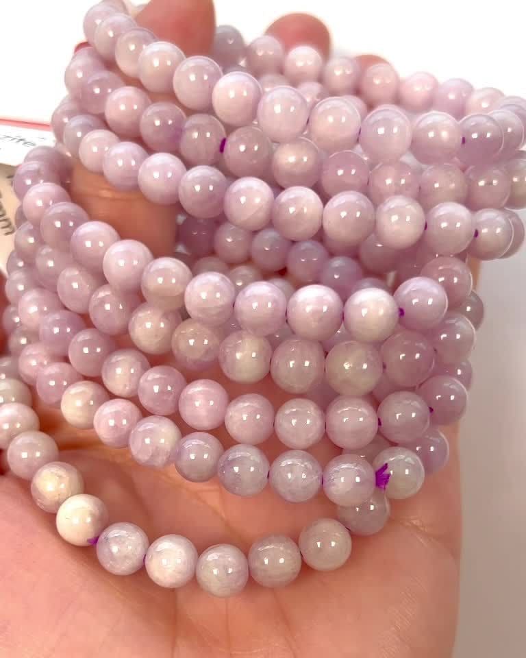 Bracelet Kunzite A perles 7mm