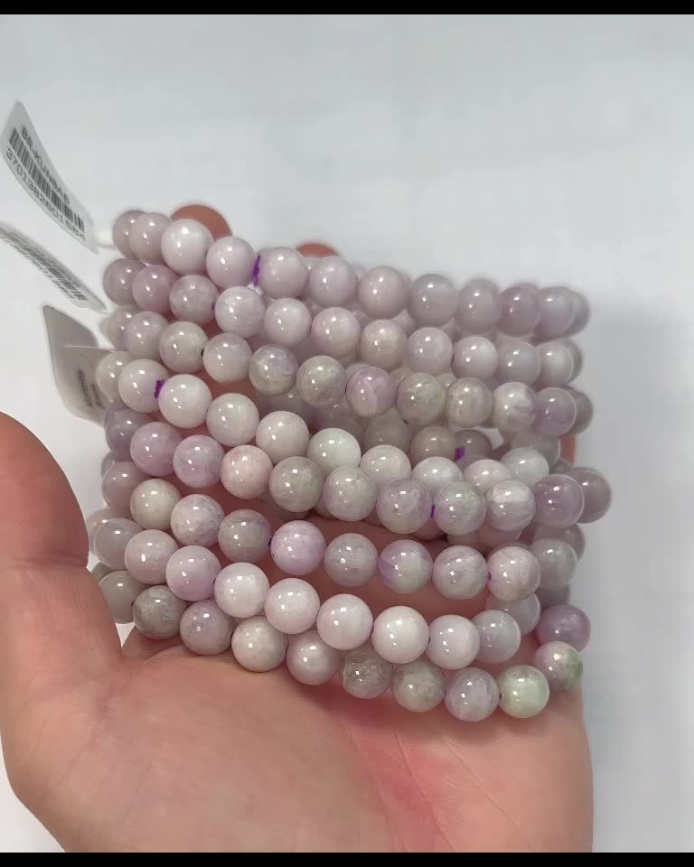 Bracelet Kunzite AB perles 8mm