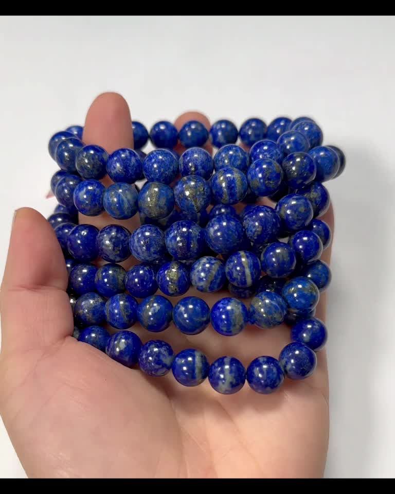Bracelet Lapis Lazuli A perles 9-10mm