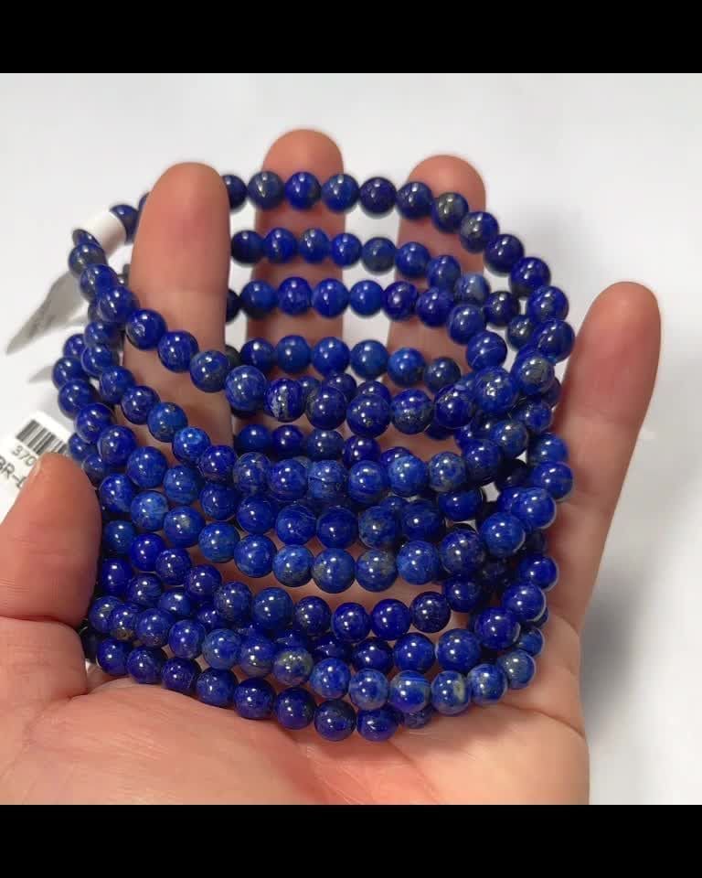 Bracelet Lapis Lazuli AAA perles 5-6mm
