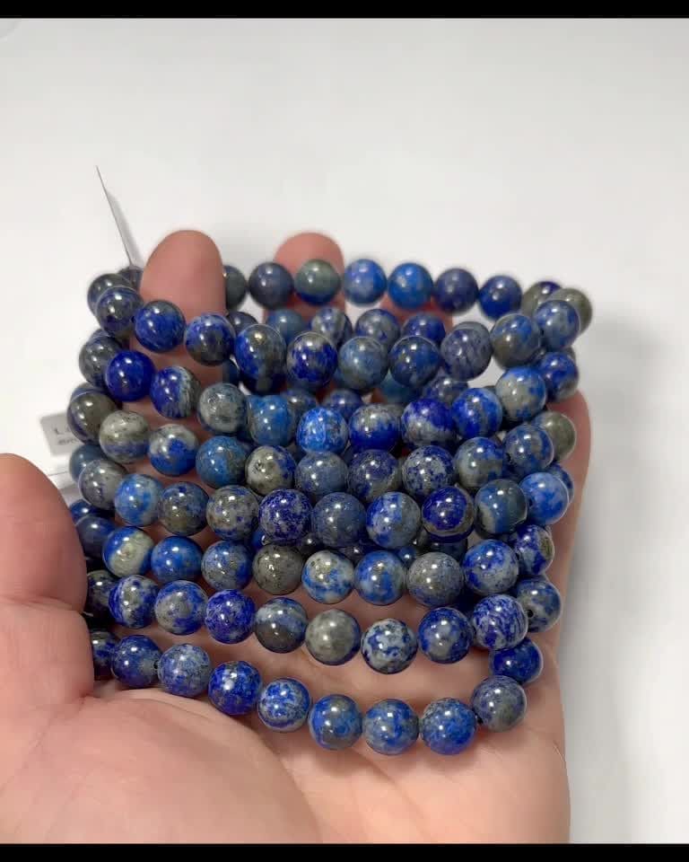 Bracelet Lapis Lazuli AB perles 8-9mm