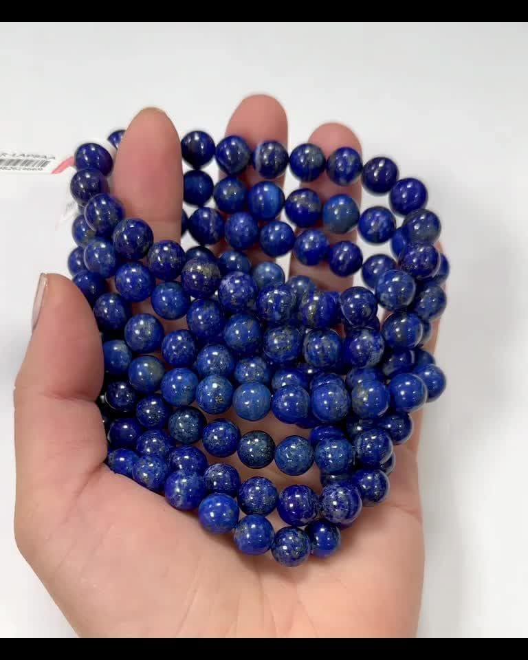Bracelet Lapis Lazuli AA perles 8-9mm