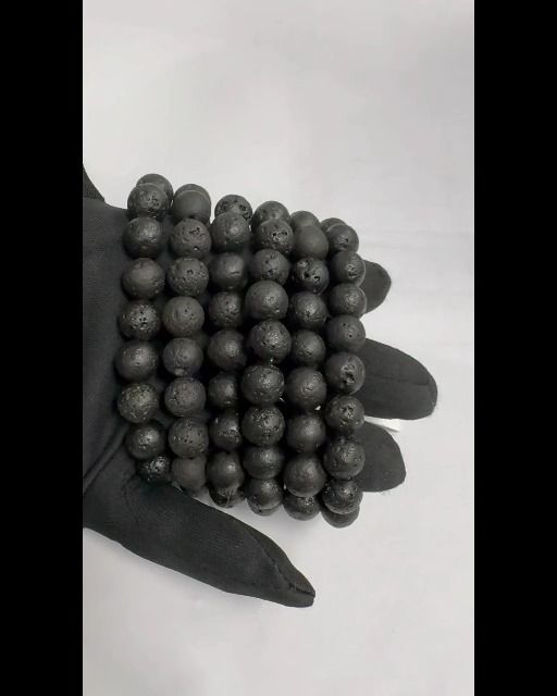 Bracelet pierre de lave perles 10mm