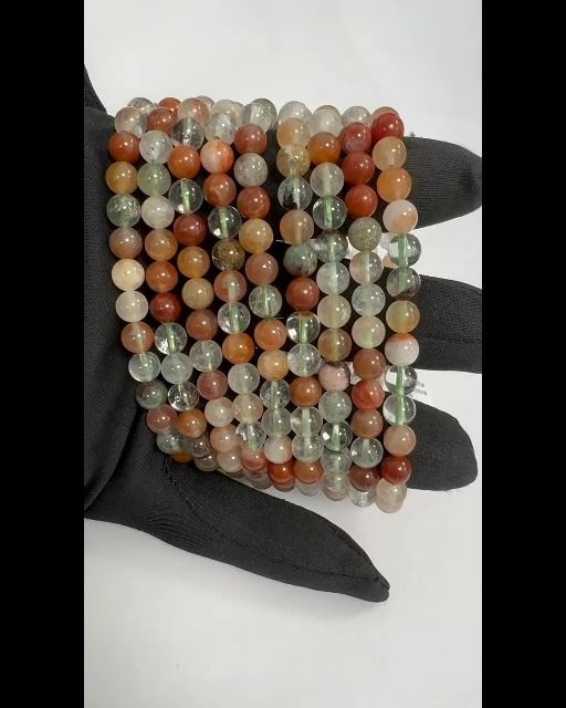Cristal de Roche Rutile Multicolore perles A 6mm