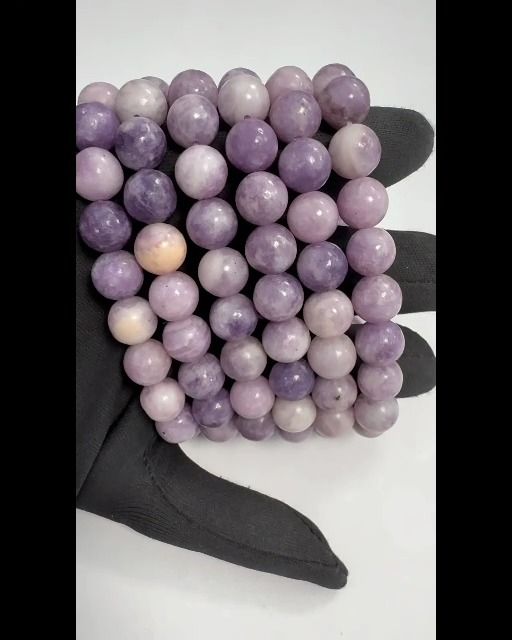 Bracelet Lepidolite A perles 10mm