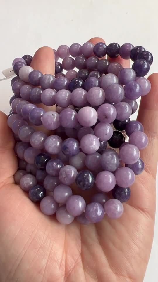 Bracelet Lepidolite A perles 8mm