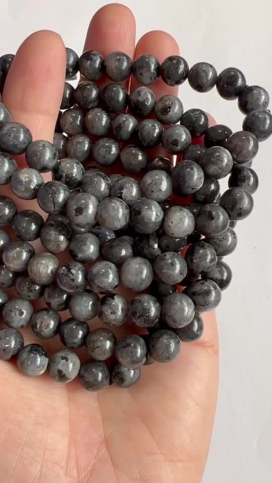 Bracelet Larvikite perles 8mm