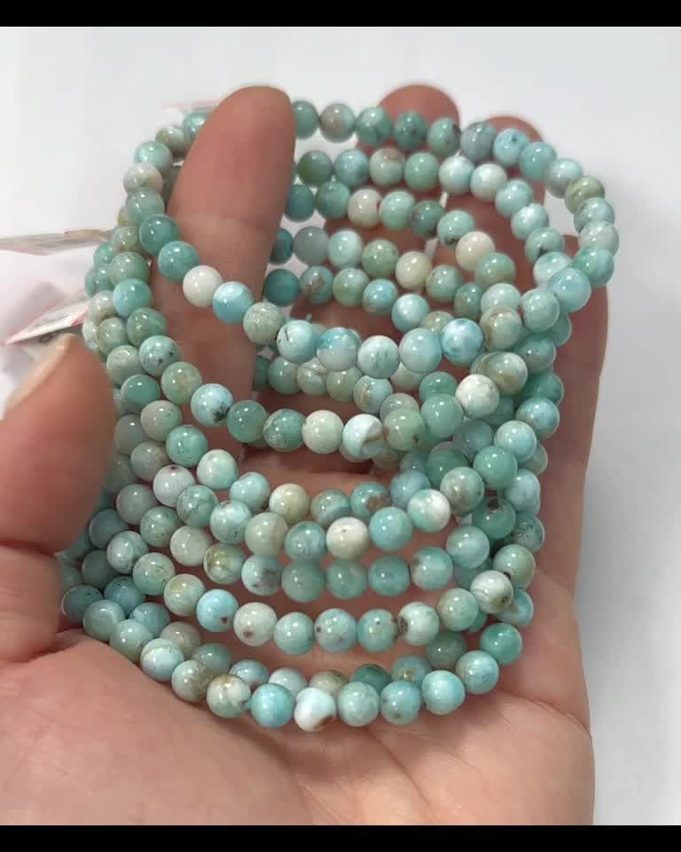 Bracelet Larimar AA perles 5-6mm