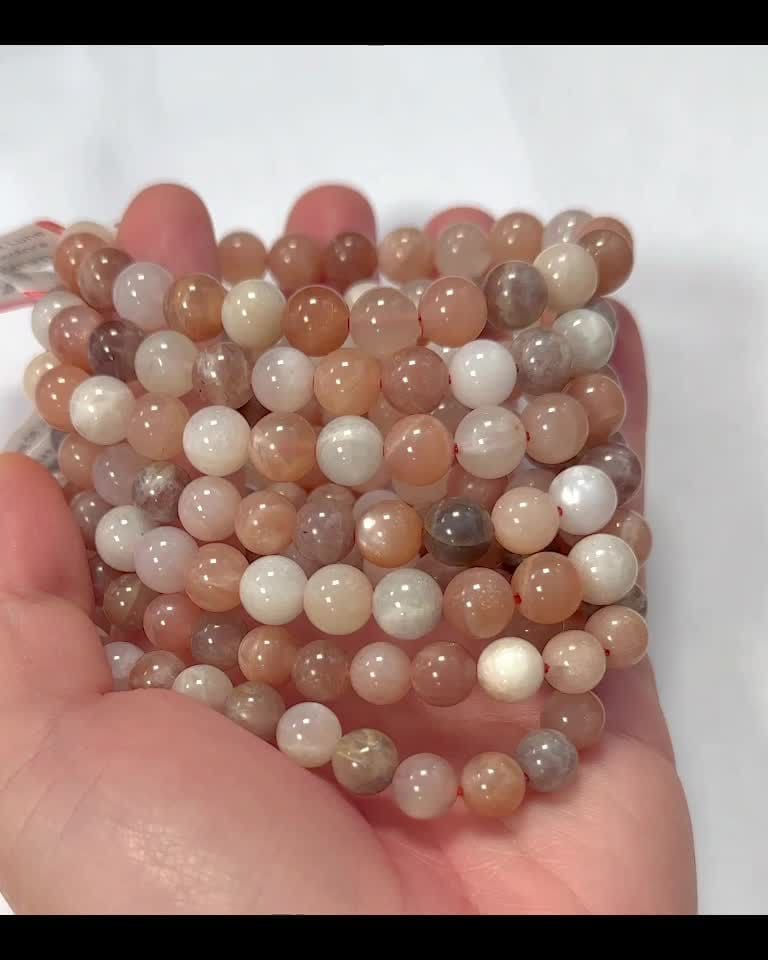 Bracelet Pierre de Lune Multicolore AA perles 7.5-8.5mm