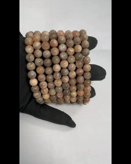 Bracelet Pierre de Lune Brune A perles 8-9mm