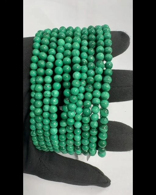 Bracelet Malachite AA perles 4mm