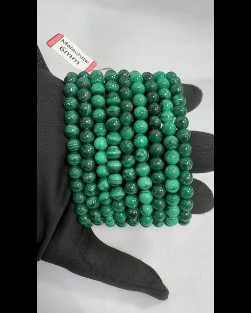 Bracelet Malachite perles 6-7mm