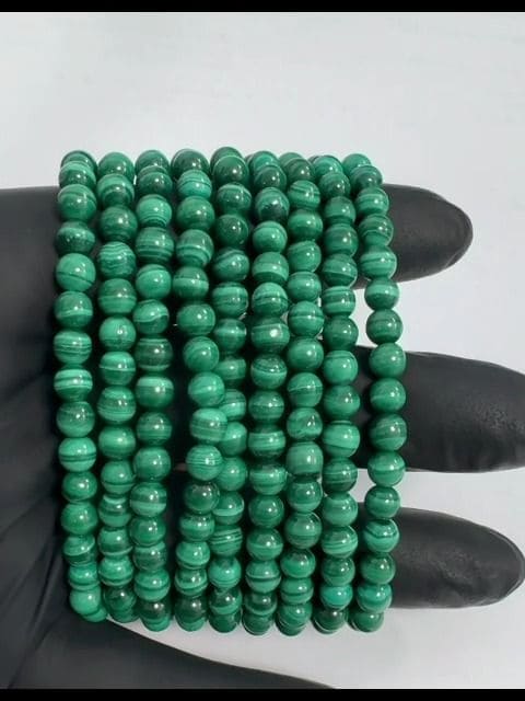 Bracelet Malachite Claire AAA perles 5-6mm