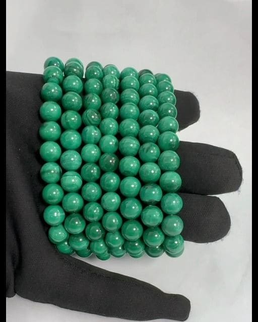 Bracelet Malachite Claire AA perles 8-9mm