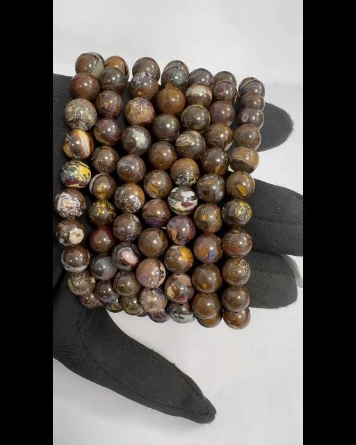 Bracelet  Opale Boulder AAA perles 8-8.5mm