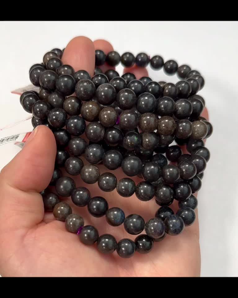 Bracelet Opale Noire perles 8-9mm