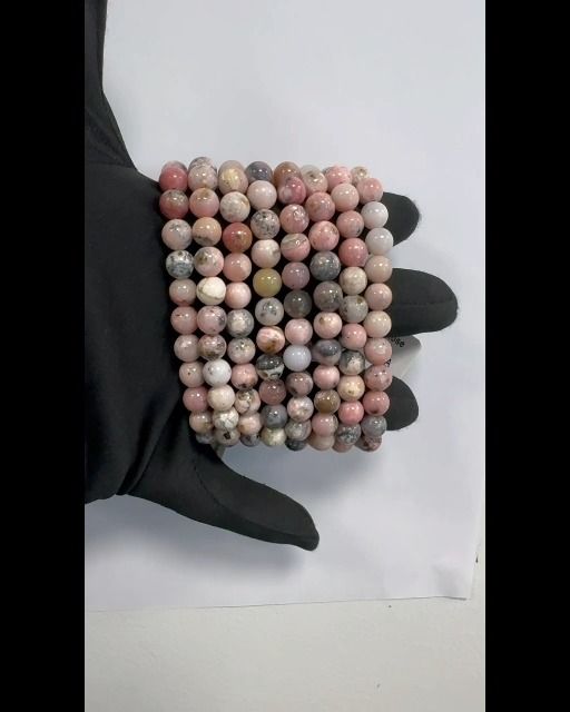 Bracelet Opale Rose A perles 8mm