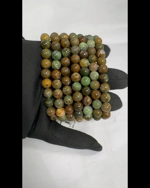 Bracelet Opale Verte perles 8mm