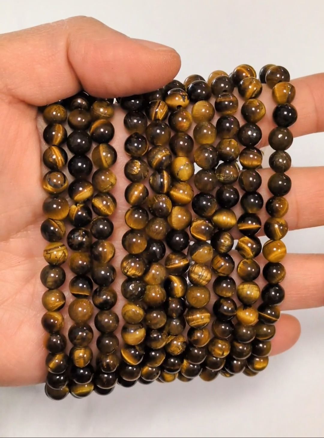 Bracelet Œil de Tigre A perles 6mm
